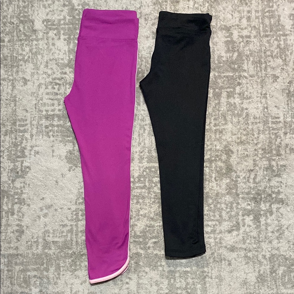 🔥4/20! Bundle of 2 girls spandex workout leggings. Size 6.